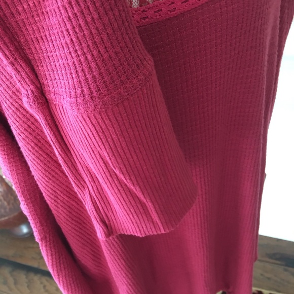 Free People Mesh Neckline Prairie Knit Tunic Top - Picture 5 of 8